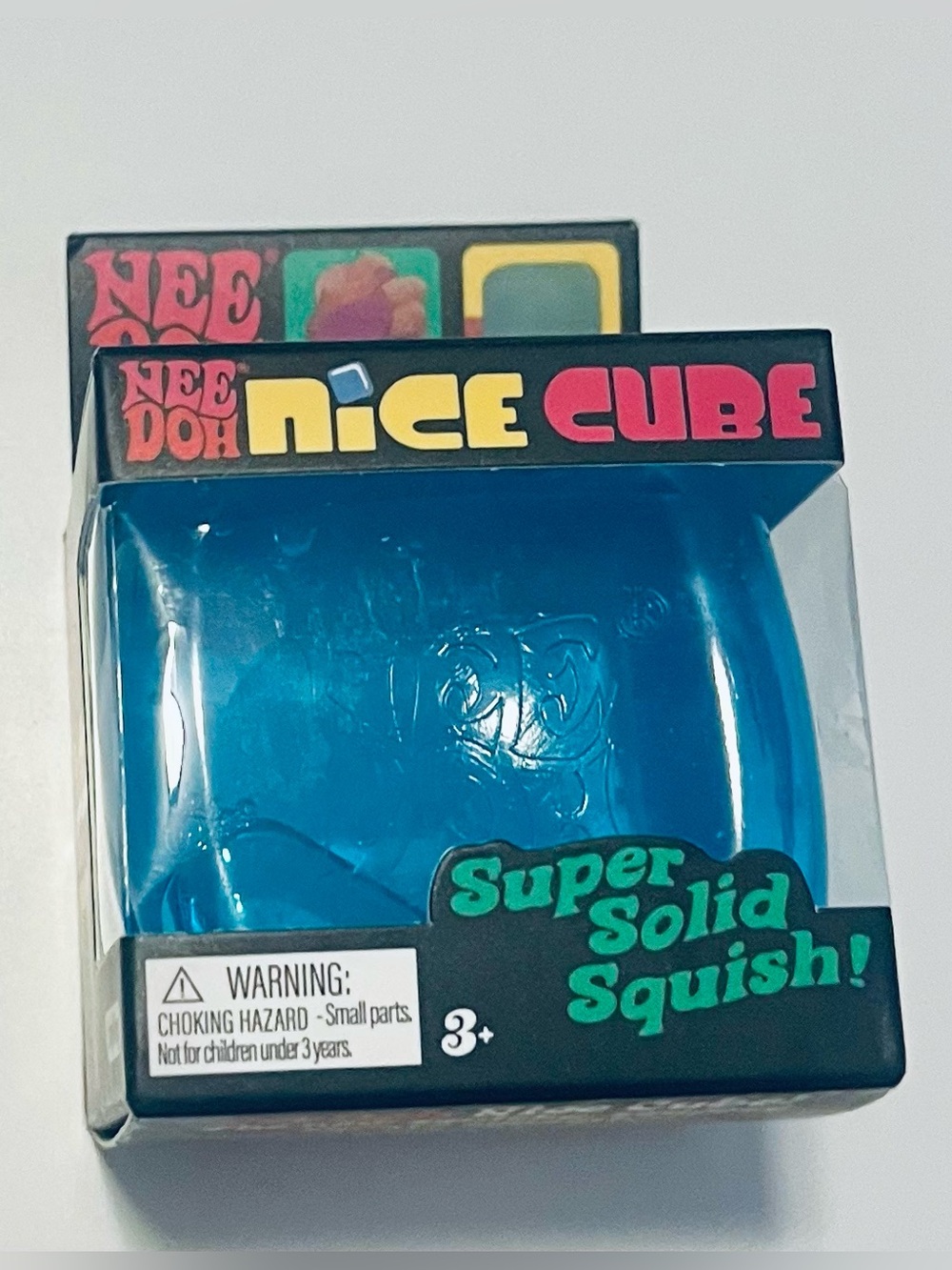 Needoh Nice Cube Super Solid Squish! Blue Squishy Toy